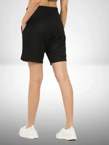 Sleek Black Unisex Active Shorts Twims