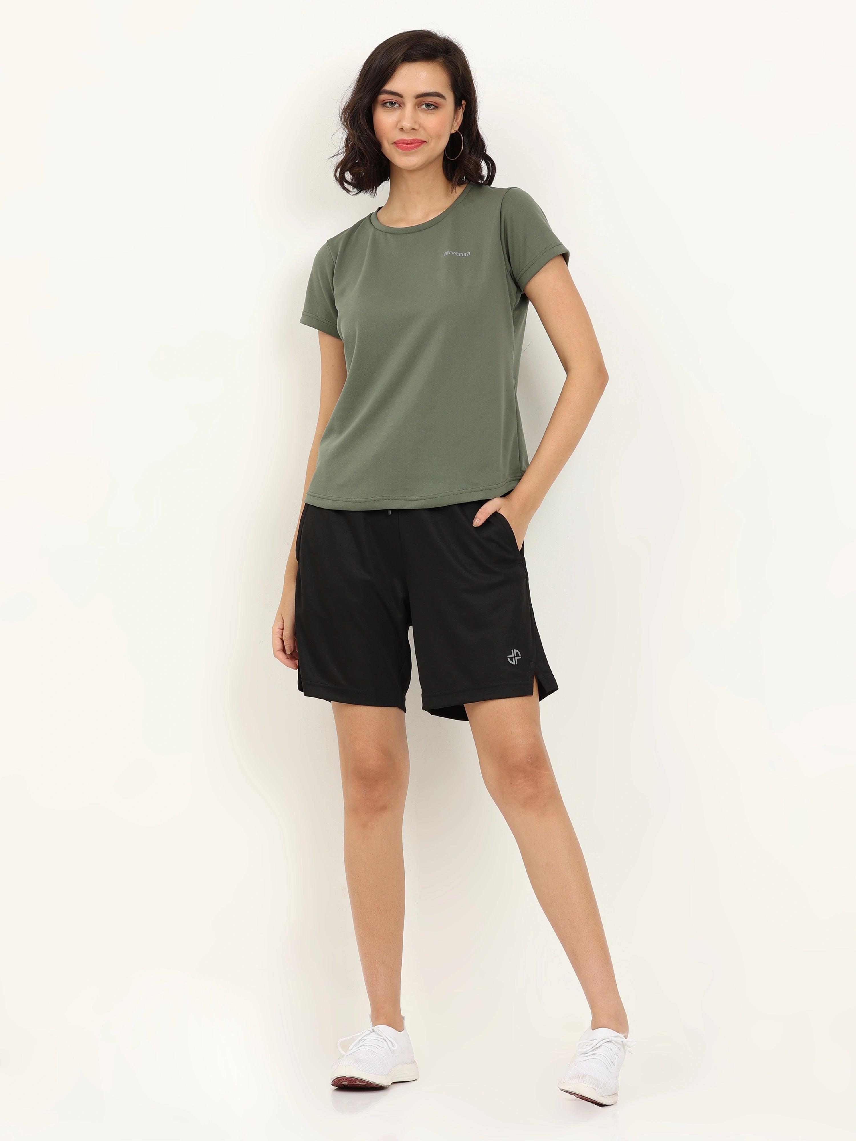 Sleek Black Unisex Active Shorts