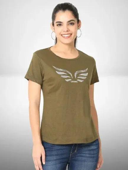 Stylish Women’s Butterfly Print T-Shirt Twims