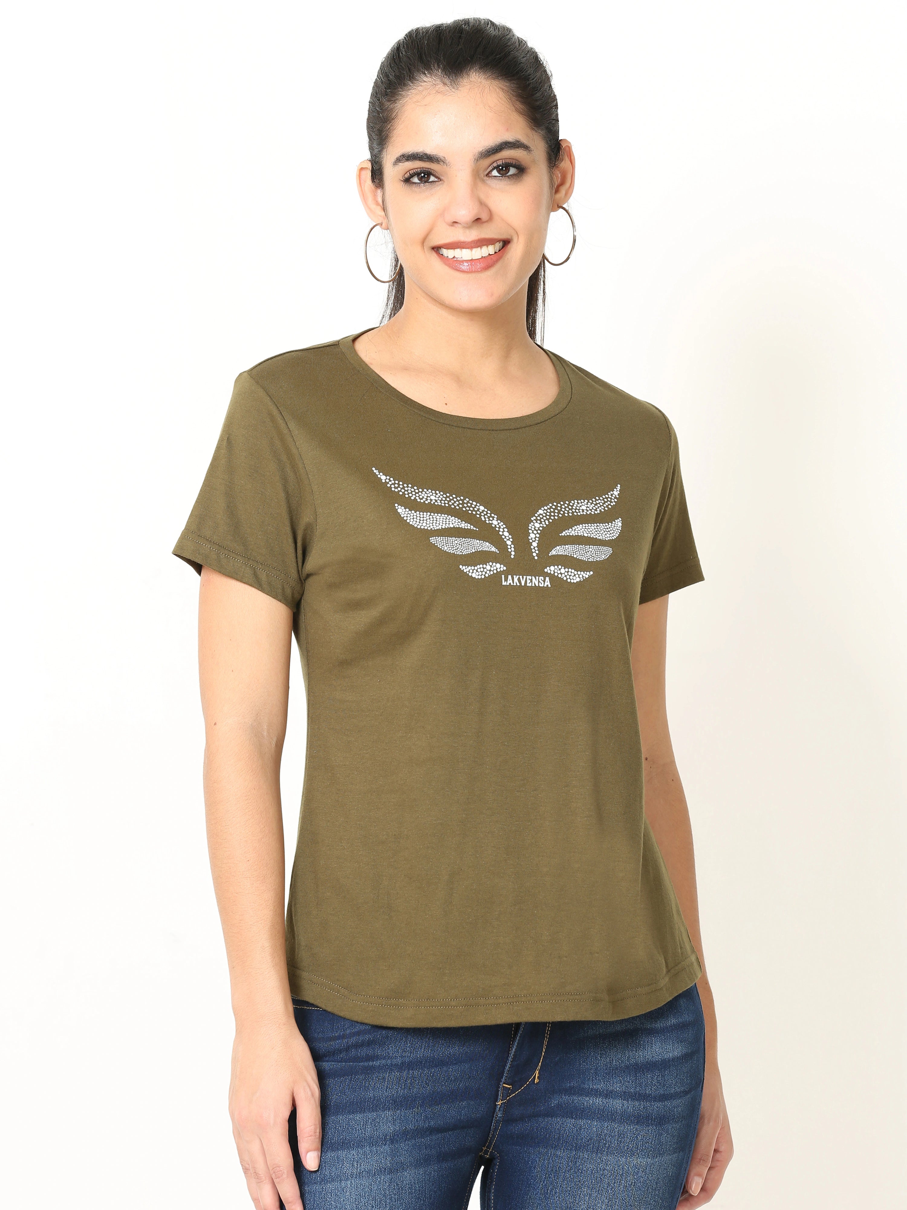 Stylish Women’s Butterfly Print T-Shirt