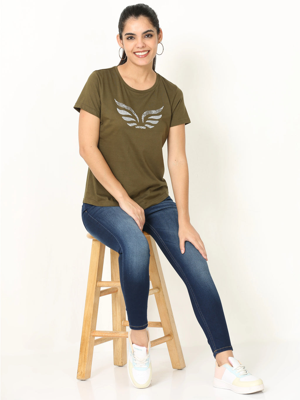 Stylish Women’s Butterfly Print T-Shirt