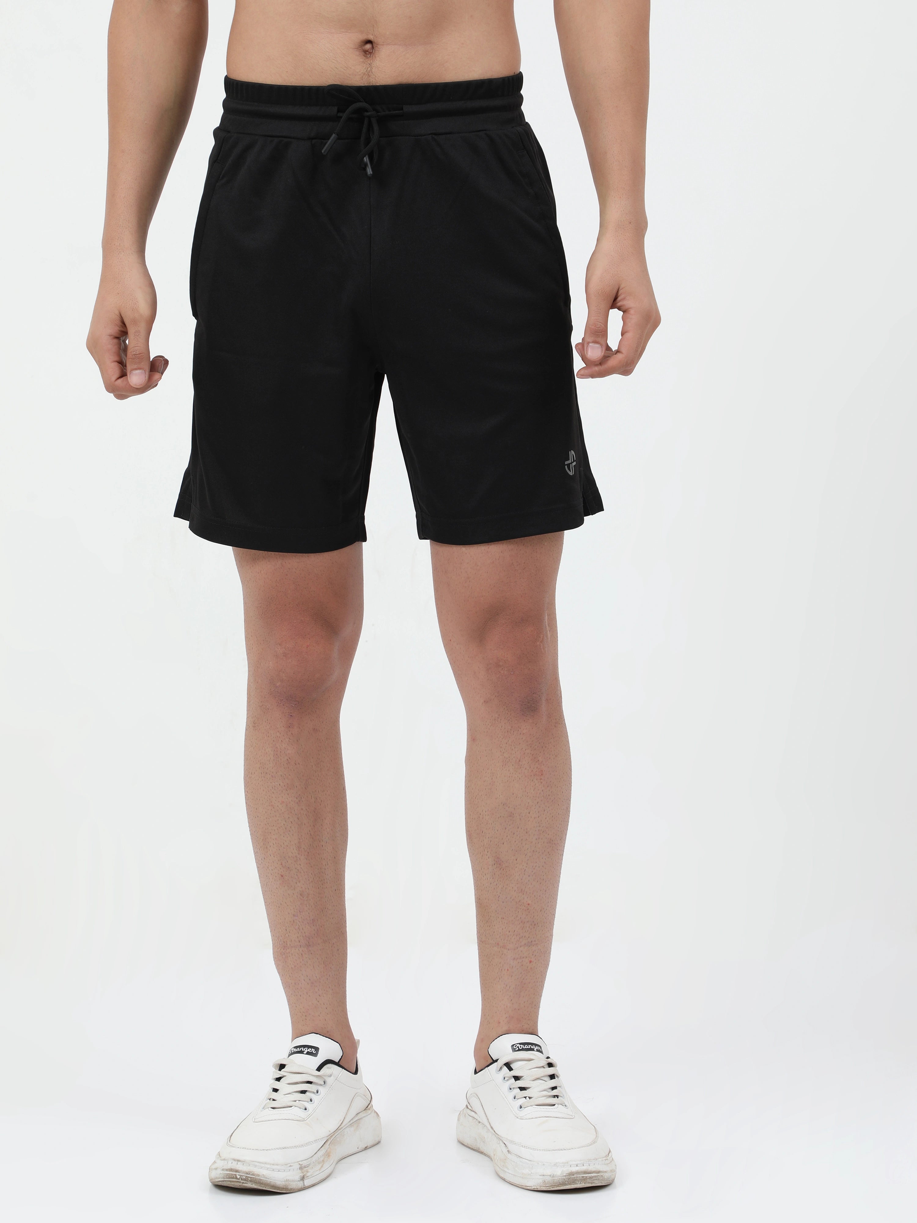 Sleek Black Unisex Shorts