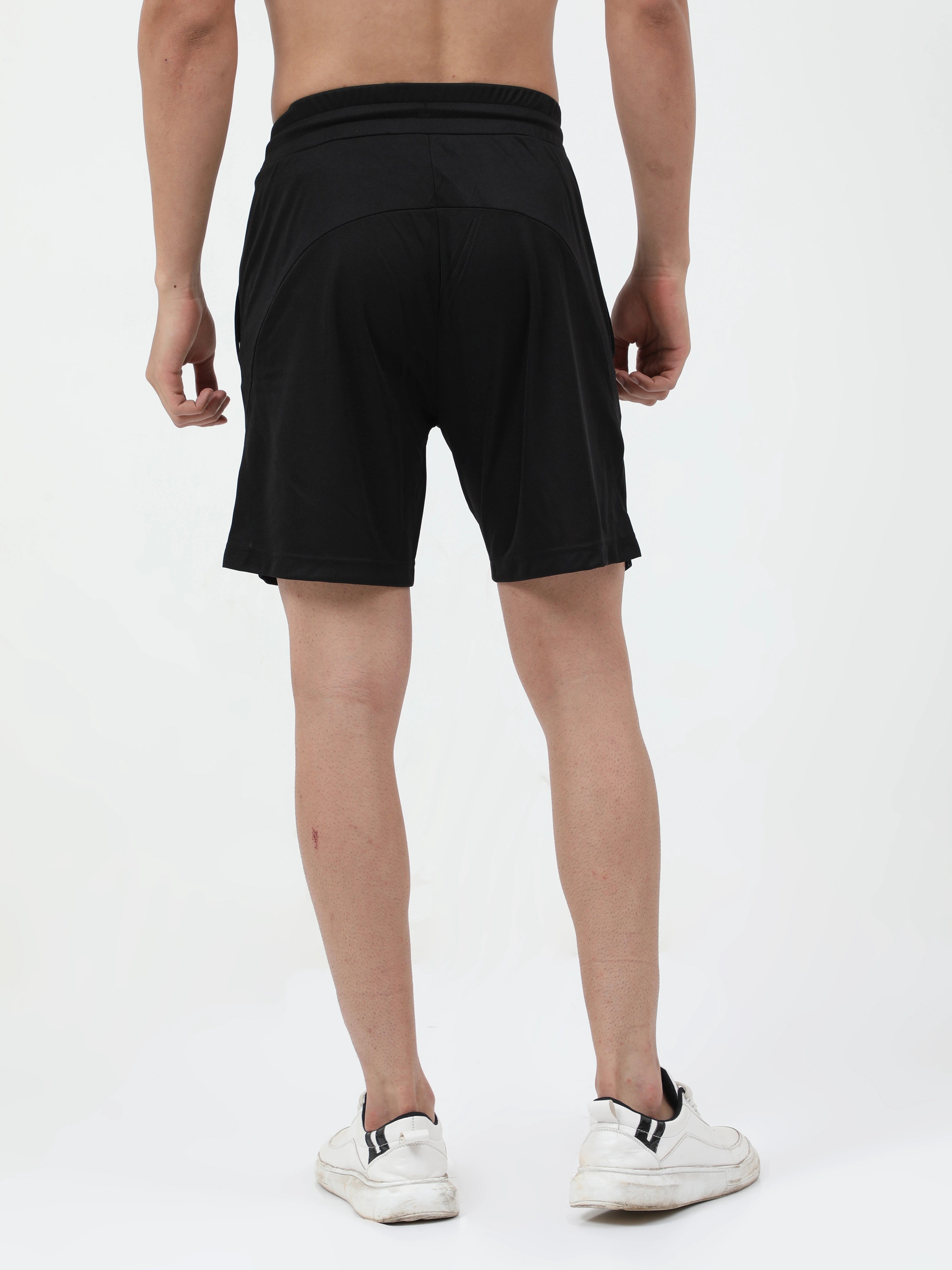 Sleek Black Unisex Shorts