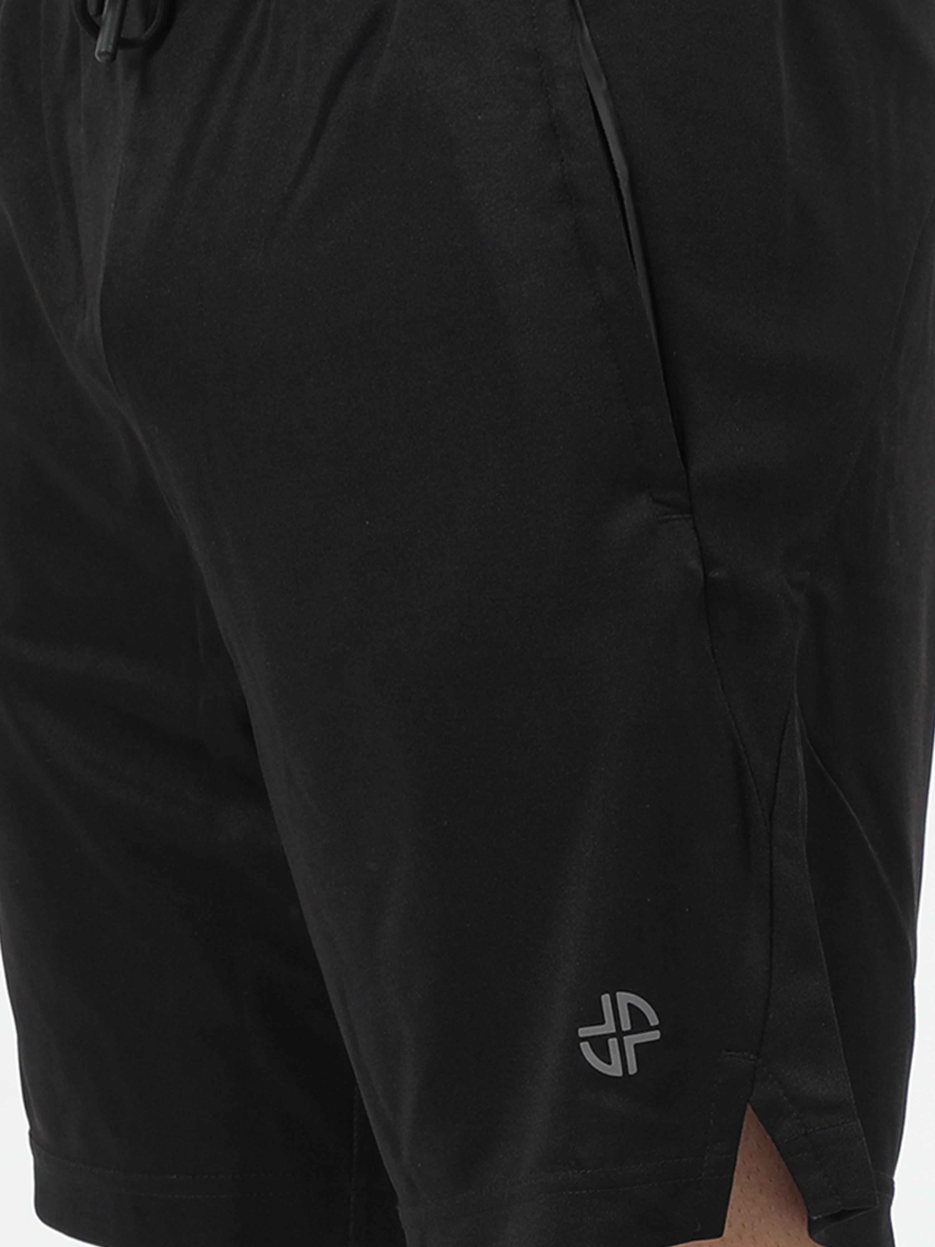 Sleek Black Unisex Shorts