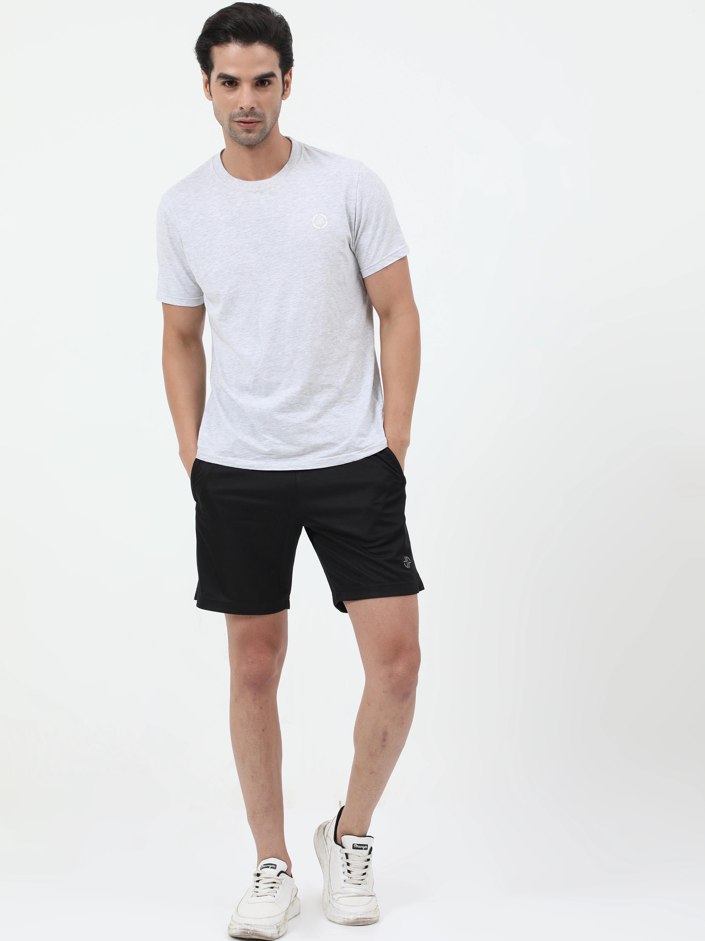 Sleek Black Unisex Shorts
