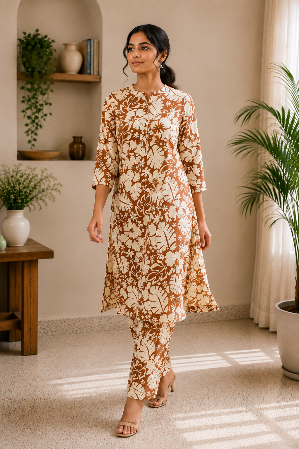 Brown Aura – Elegant Co-ord Set